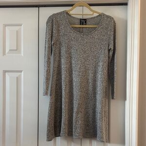 Gray Long Sleeve Dress
